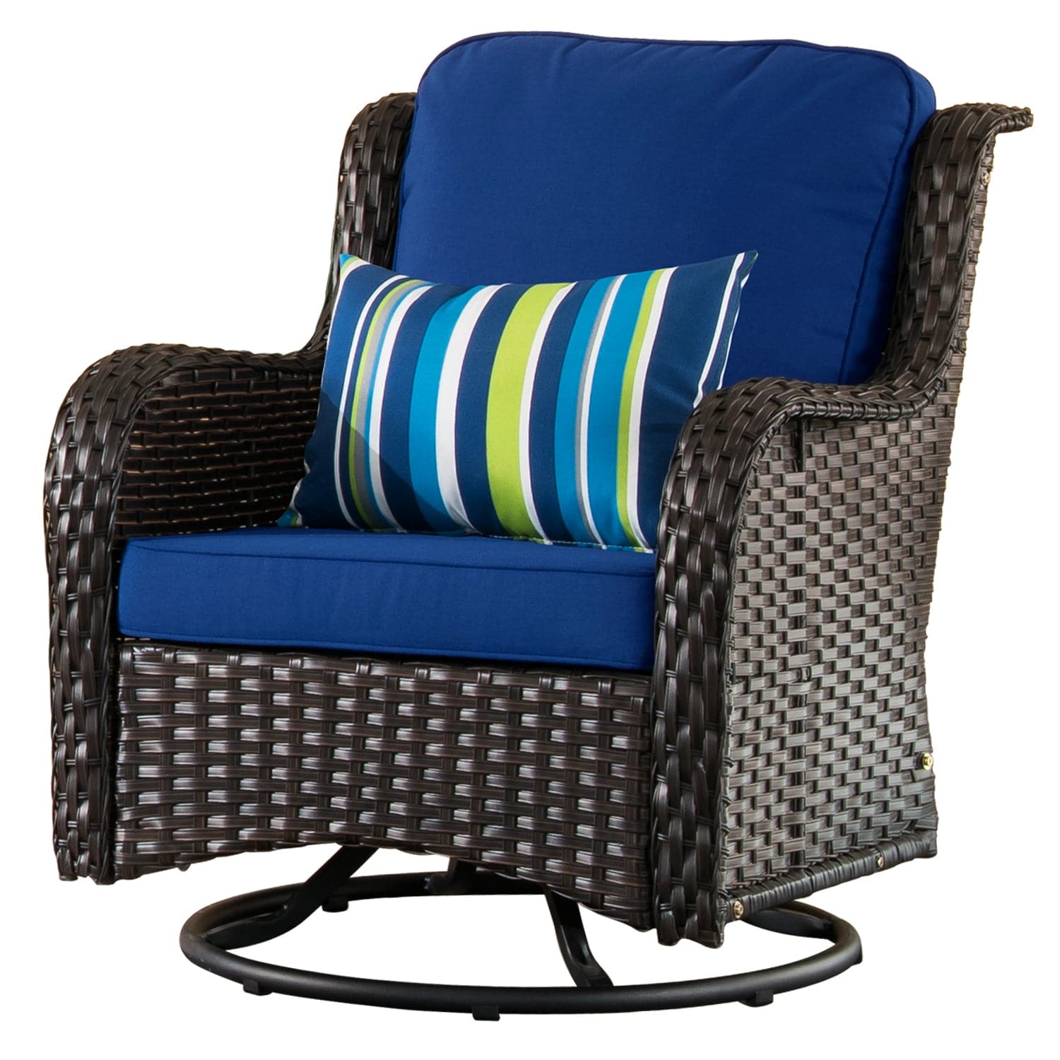Ovios Patio Conversation Set 10-Piece with Rocking Chairs and Table Kenard