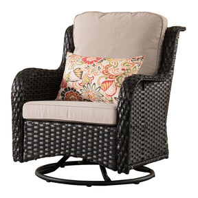 Ovios Patio Conversation Set 10-Piece with Rocking Chairs and Table Kenard