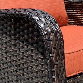 Ovios Outdoor Furniture 3-Piece with Table Kenard Curved Handrest