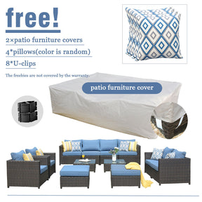 Ovios Patio Furniture Set Bigger Size 12-Piece, King Series, No Assembly Required