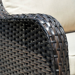 Ovios Outdoor Furniture 3-Piece with Table Kenard Curved Handrest