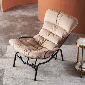 Ovios Rocking Chair Flannelette with Ottoman, Metal Frame filled with Latex and Cotton