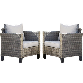 Ovios Patio Chairs New Vultros 2-Piece High Back Square Shape Armrest