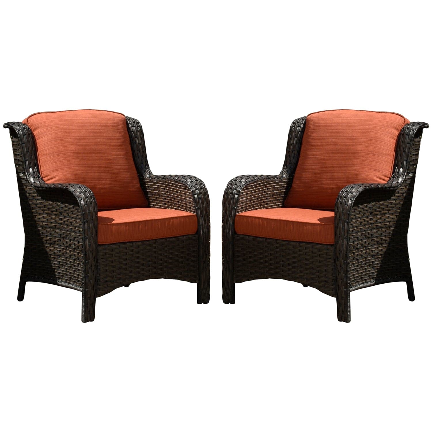 Ovios Patio Chairs 2-Piece Kenard Curved Handrest