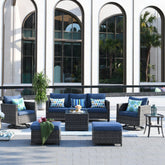 #color_Grey Wicker Denim Blue Cushion