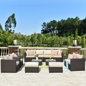 Ovios Patio Furniture Set Bigger Size 12-Piece, King Series, No Assembly Required