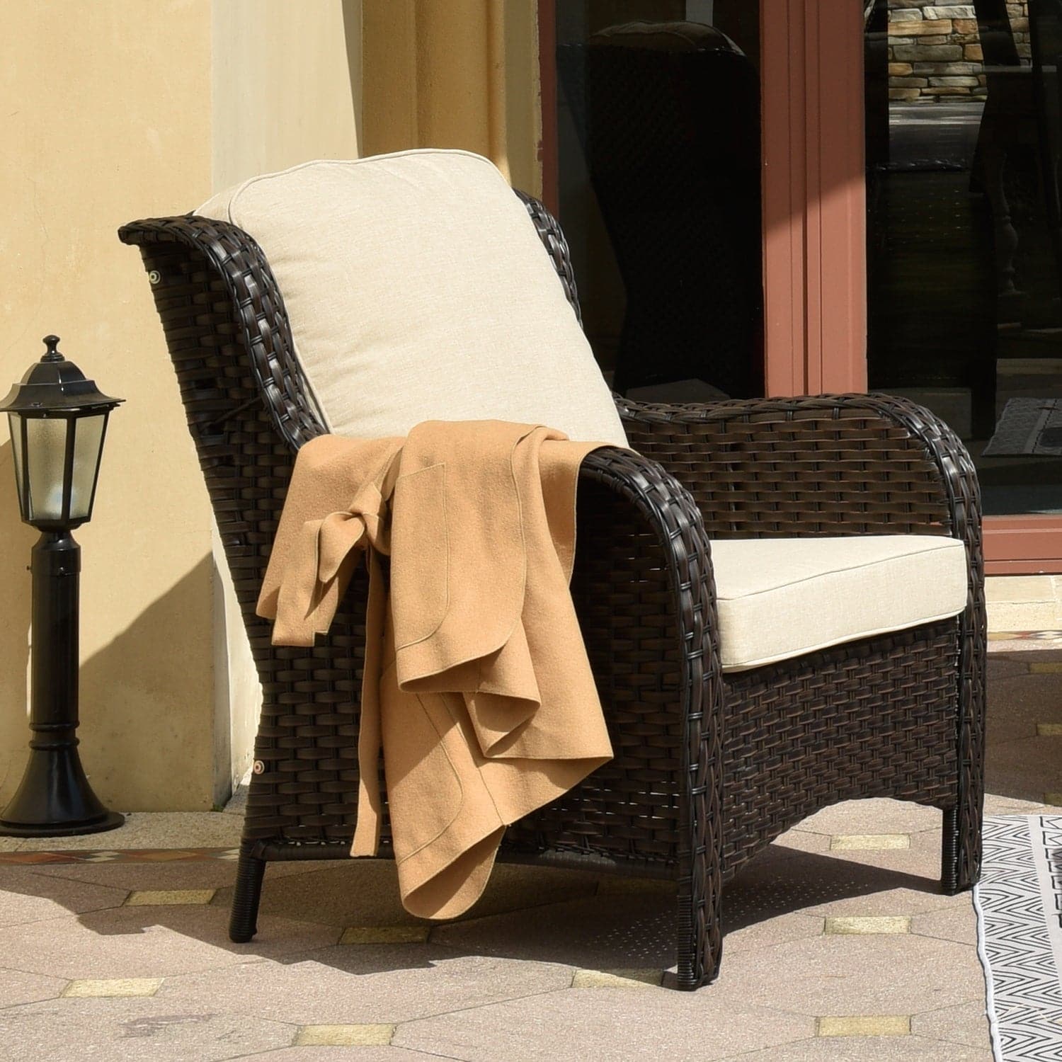 Ovios Patio Chairs 2-Piece Kenard Curved Handrest