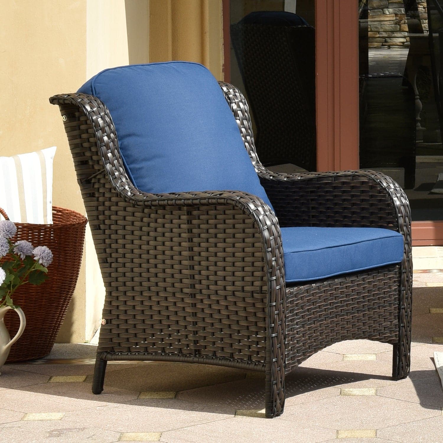 Ovios Patio Chairs 2-Piece Kenard Curved Handrest