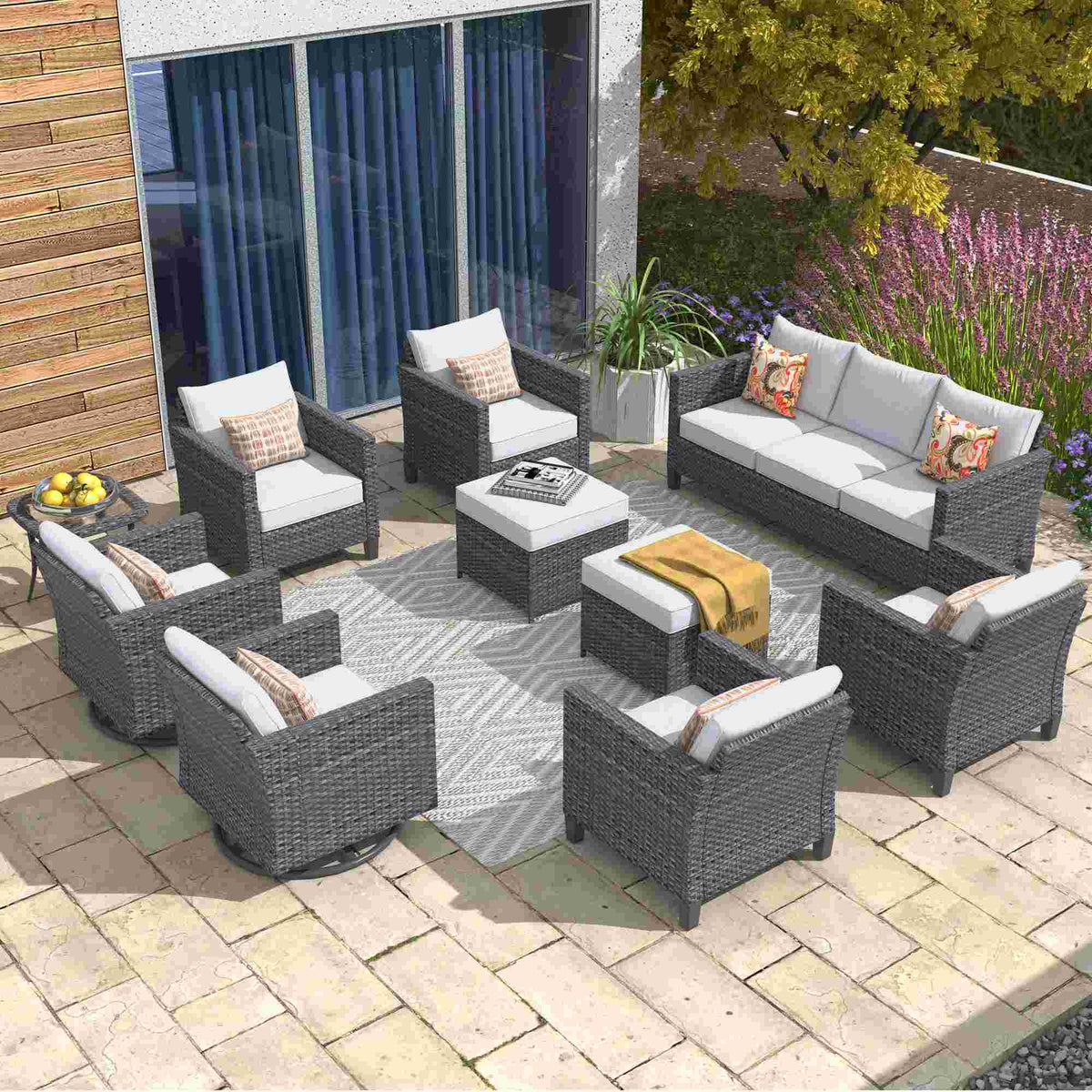 #color_Grey Wicker Grey Cushion
