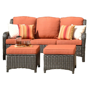 Ovios Patio Conversation Set 5-Piece with Cushions Kenard Curved Handrest