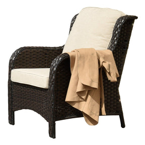 Ovios Patio Conversation Set 5-Piece with Cushions Kenard Curved Handrest