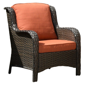 Ovios Patio Conversation Set 5-Piece with Cushions Kenard Curved Handrest