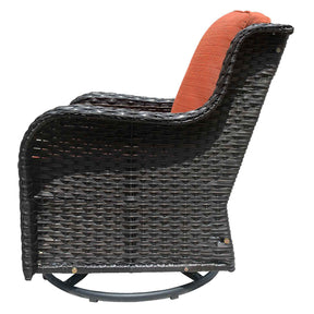 Ovios Patio Furniture Set 3-Piece with Swivel Chairs and Side Table Kenard