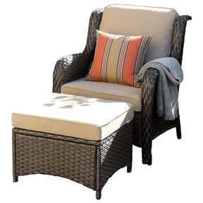 Ovios Patio Conversation Set 5-Piece with Cushions Kenard Curved Handrest