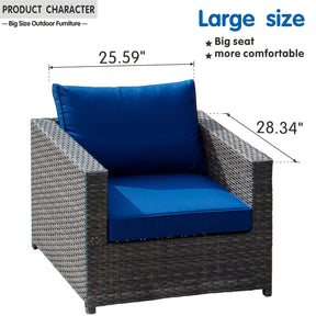 Ovios Patio Furniture Set Bigger Size 6-Piece, King Series,, No Assembly Required