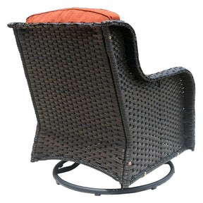 Ovios Patio Furniture Set 3-Piece with Swivel Chairs and Side Table Kenard