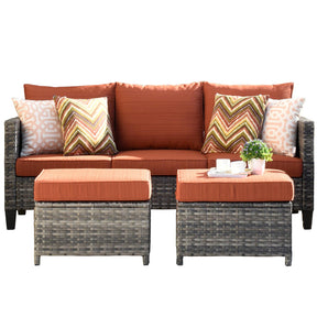 Ovios Patio Furniture Set New Vultros 7-Piece High Back with Cushions