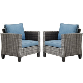 Ovios Patio Chairs New Vultros 2-Piece High Back Square Shape Armrest