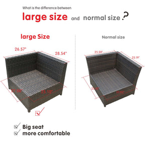 Ovios Patio Furniture Set Bigger Size 6-Piece, King Series,, No Assembly Required