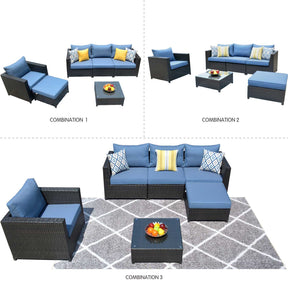 Ovios Patio Furniture Set Bigger Size 6-Piece, King Series,, No Assembly Required