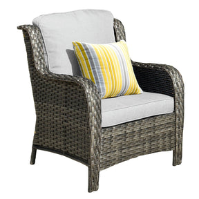 Ovios Patio Conversation Set 5-Piece with Cushions Kenard Curved Handrest