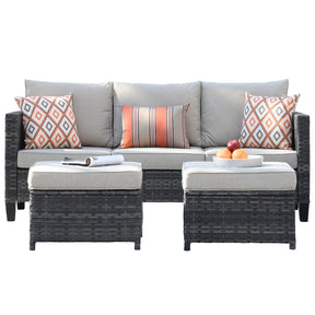 Ovios Patio Furniture Set 6-Piece with Swivel Rocking Chairs and Table