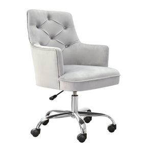 Ovios Plush Velvet Office Chair for Girl or Lady, Vanity Chair and Task Chair with Gold and Sliver Base