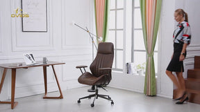 Ovios Office Chair Ergonomic High Back Suede Fabric for Executive or Home Office