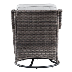 Ovios Patio Conversation Set 10-Piece with Rocking Chairs and Table Kenard