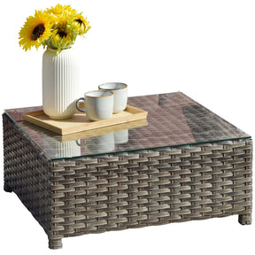 Ovios Outdoor Furniture Bigger Size 9-Piece, King Series, No Assembly Required, with 2 Chairs