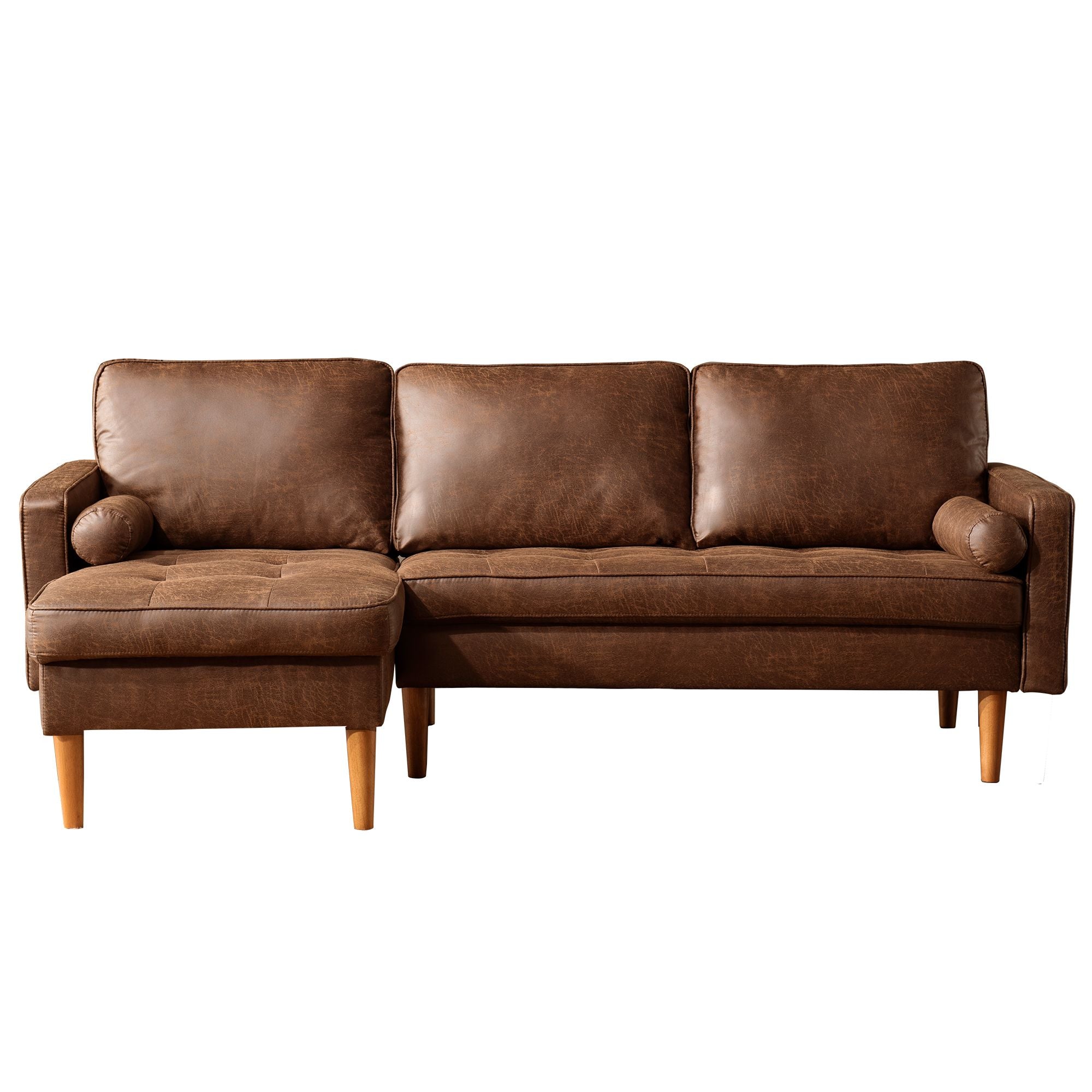 Ovios 83.07'' Mid Century Sectional Chaise Sofa, L-Shaped Couch