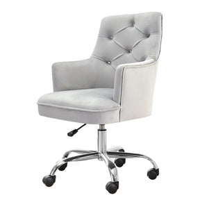 Ovios Plush Velvet Office Chair for Girl or Lady, Vanity Chair and Task Chair with Gold and Sliver Base