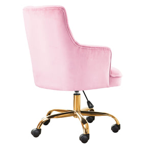 Ovios Plush Velvet Office Chair for Girl or Lady, Vanity Chair and Task Chair with Gold and Sliver Base