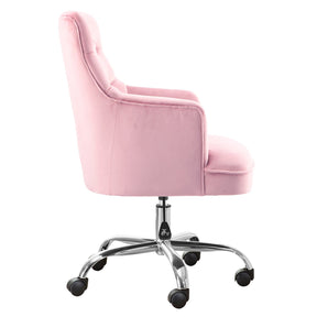 Ovios Plush Velvet Office Chair for Girl or Lady, Vanity Chair and Task Chair with Gold and Sliver Base