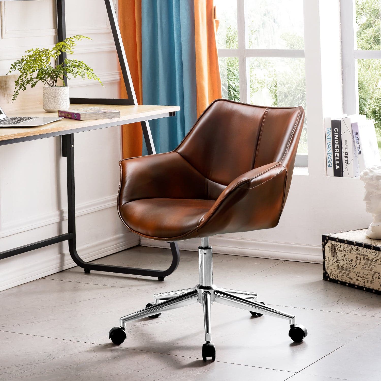 Ovios Office Chair, Faux Leather (Pu) For Home Office