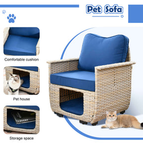 Ovios Patio Conversation Set 5 Pieces with Multifunctional Storage