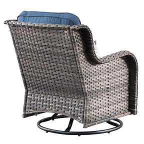 Ovios Patio Conversation Set 10-Piece with Rocking Chairs and Table Kenard