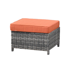 Ovios Patio Vultros 7-Piece Set With Swivel Chair and Rectangle 42'' Propane Fire Pit Table