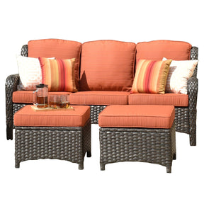 Ovios Outdoor Furniture 8-Piece with Cushions Kenard Curved Handrest