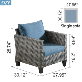 Ovios Patio Chairs New Vultros 2-Piece High Back Square Shape Armrest