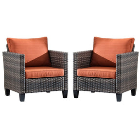 Ovios Patio Chairs New Vultros 2-Piece High Back Square Shape Armrest