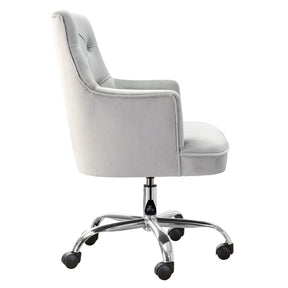 Ovios Plush Velvet Office Chair for Girl or Lady, Vanity Chair and Task Chair with Gold and Sliver Base