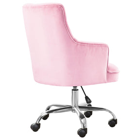 Ovios Plush Velvet Office Chair for Girl or Lady, Vanity Chair and Task Chair with Gold and Sliver Base