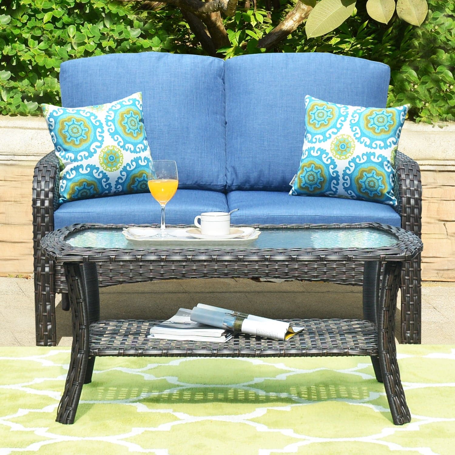 Ovios Patio Furniture Sets High Back 2-Piece