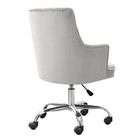 Ovios Plush Velvet Office Chair for Girl or Lady, Vanity Chair and Task Chair with Gold and Sliver Base