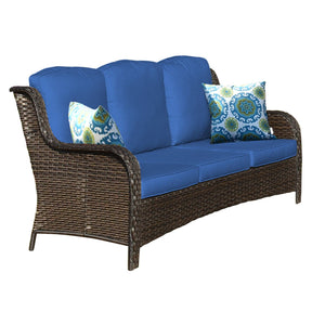 Ovios Outdoor Furniture 8-Piece with Cushions Kenard Curved Handrest