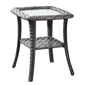 Ovios Patio Furniture Set 6-Piece with Swivel Rocking Chairs and Table