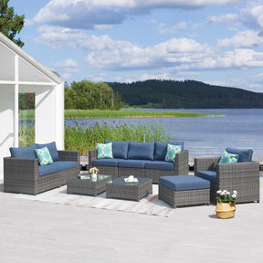 Ovios Patio Conversation Set Bigger Size 9-Piece, King Series, No Assembly Required
