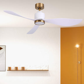 Ovios 52‘’ Ceiling Fan Reversible 3 Blades with Remote Control Lights, DC Motor, White