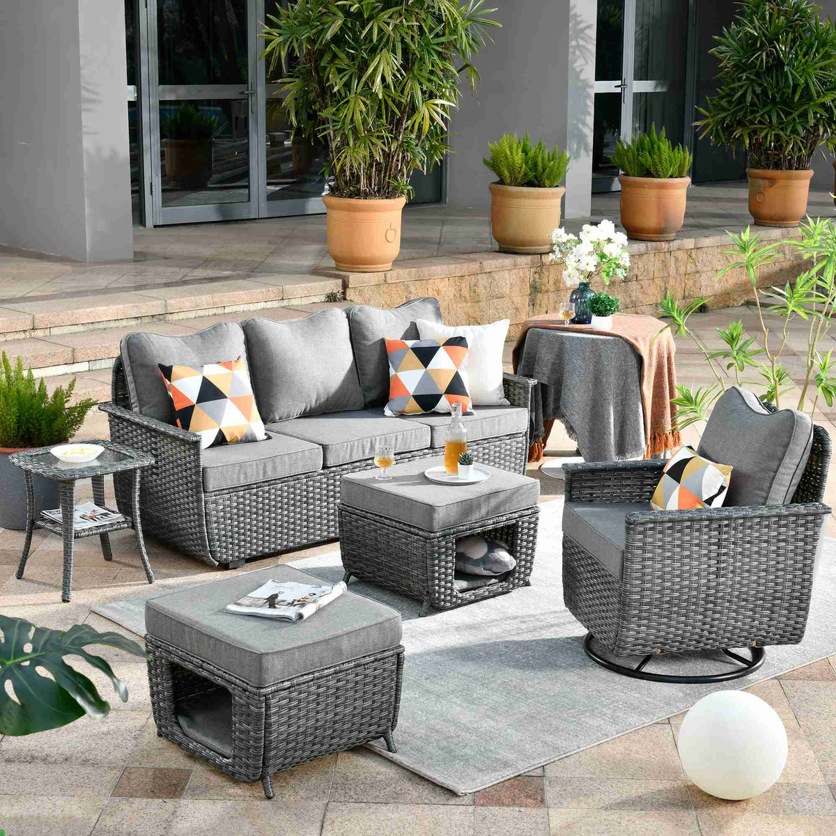 #color_Dark Grey Wicker Dark Grey Cushion